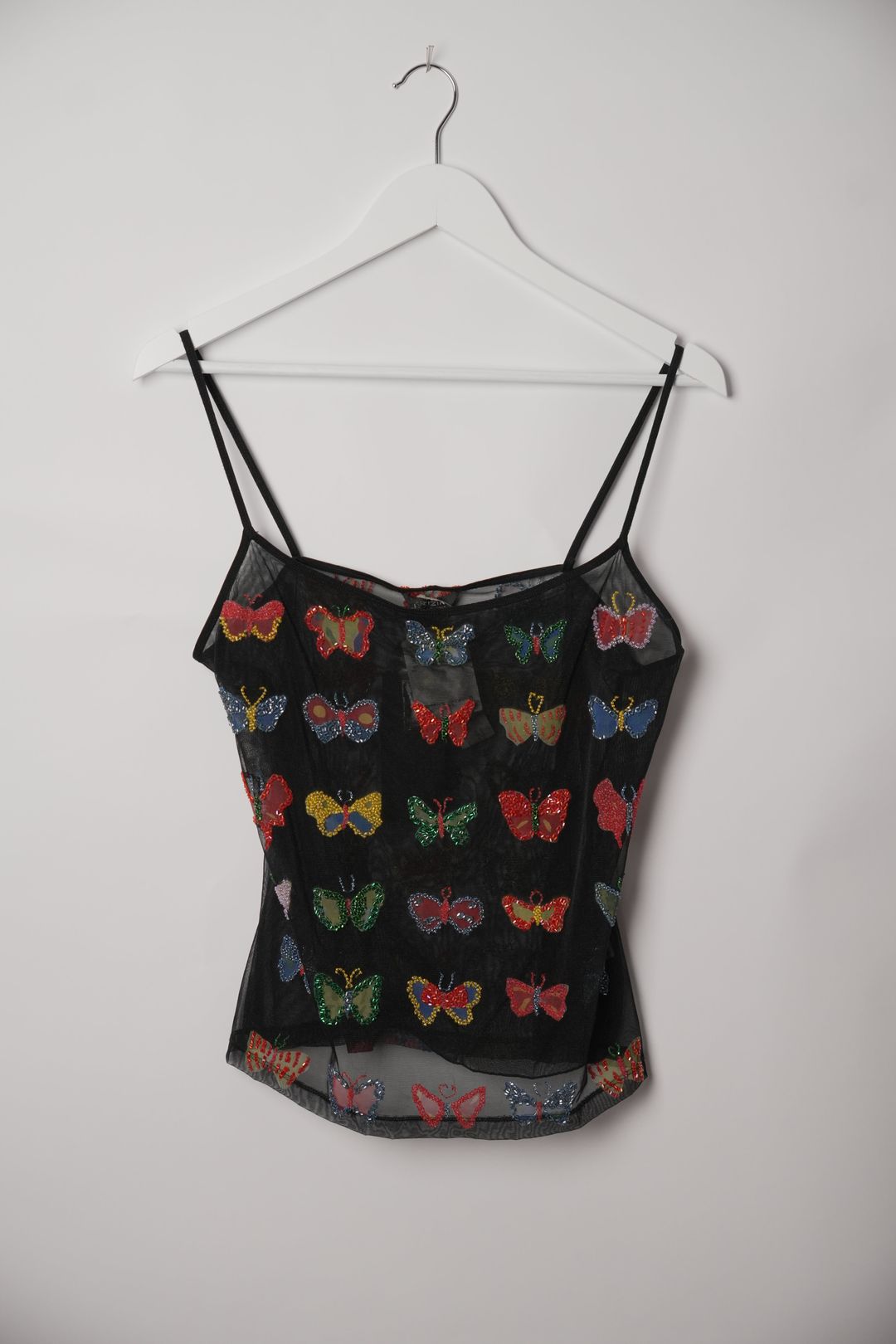 Krizia Butterfly Print Beaded Camisole Top BNWT by KRIZIA JEANS in size L from TOPS category