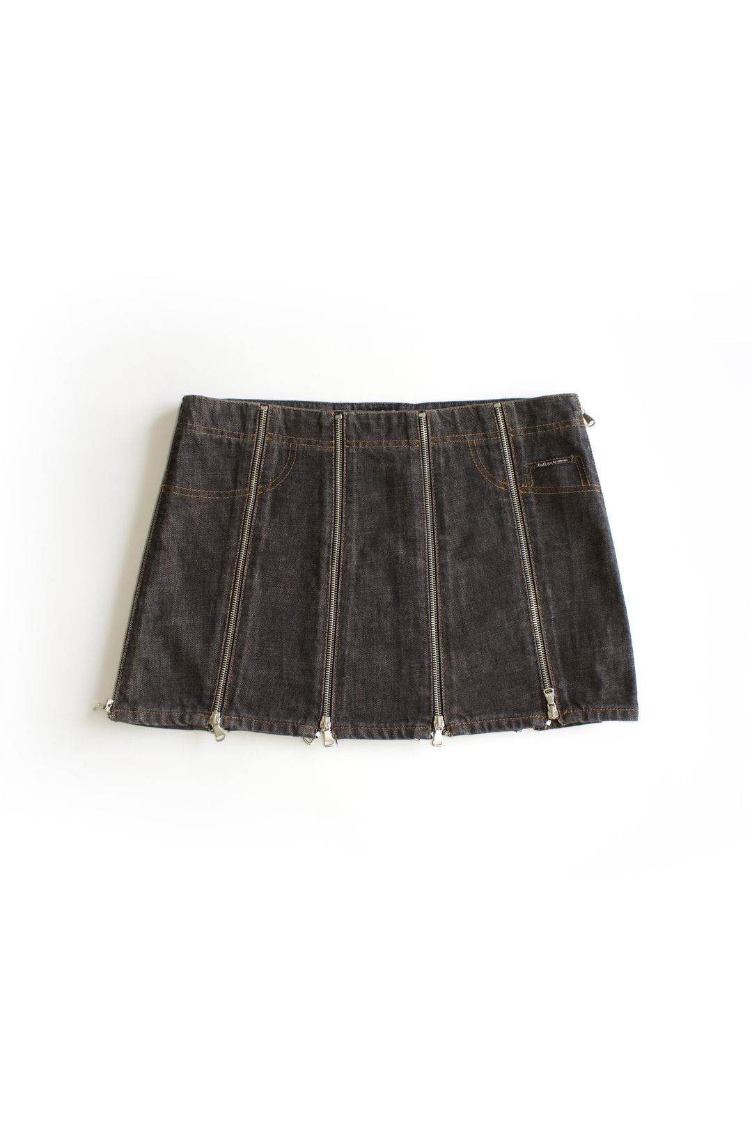 Dolce & Gabbana 2000s grey zipper mini-skirt by DOLCE & GABBANA in size IT 44 from SKIRTS category