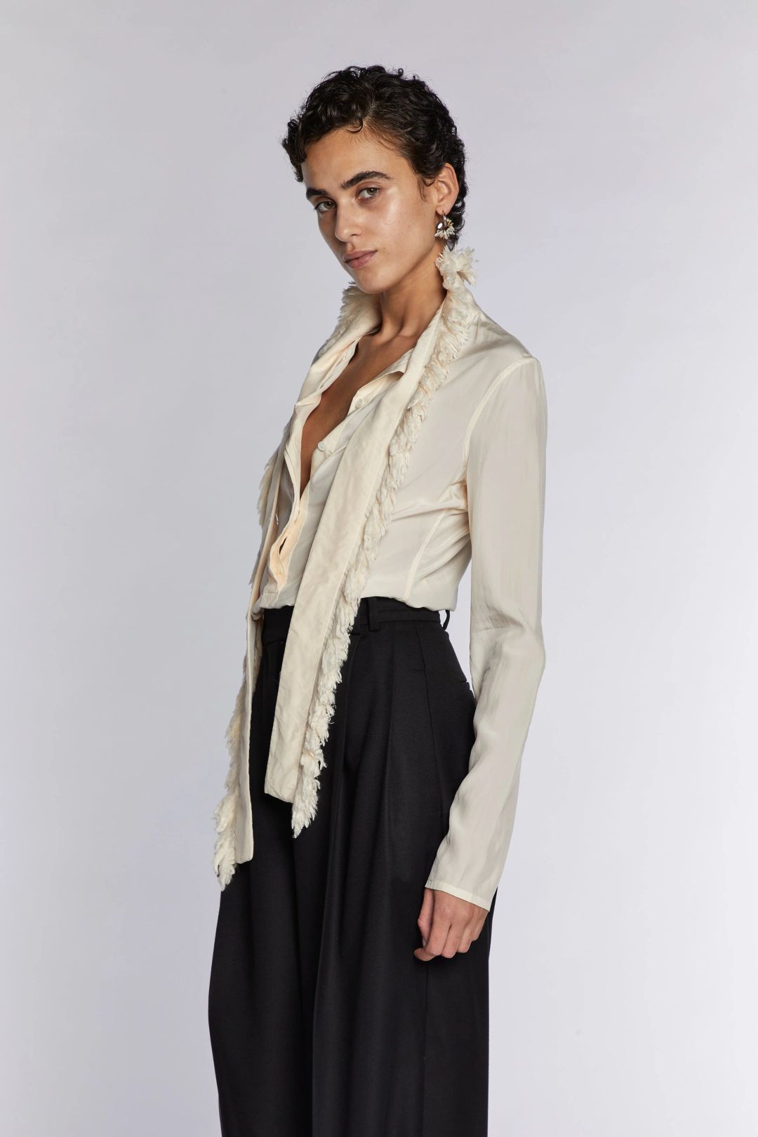 Céline by Phoebe Philo  Silk blouse With Scarf 2010s by Phoebe Philo in size XS from TOPS category