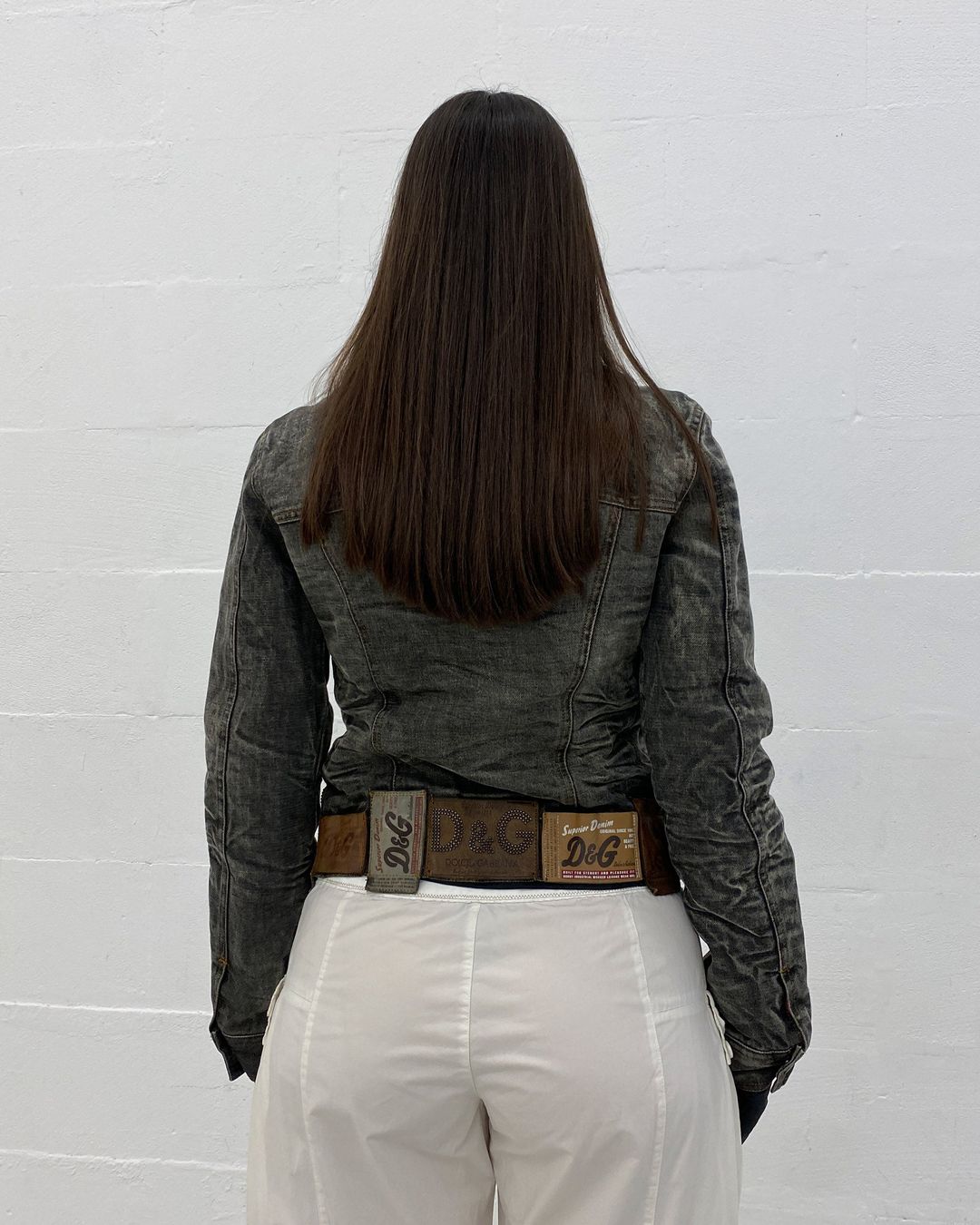 Dolce & Gabbana AW2003 Multi Patch Denim Jacket Grey by DOLCE & GABBANA in size S from COATS & JACKETS category