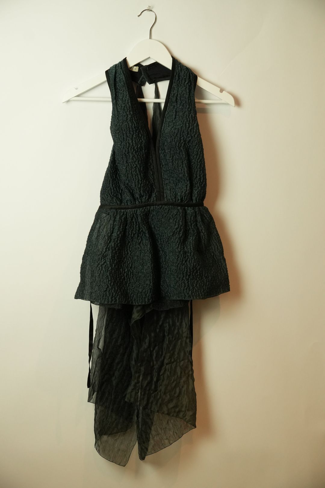Prada Silk Halterneck Tie Babydoll Peplum Top SS2010 by PRADA in size XS from TOPS category