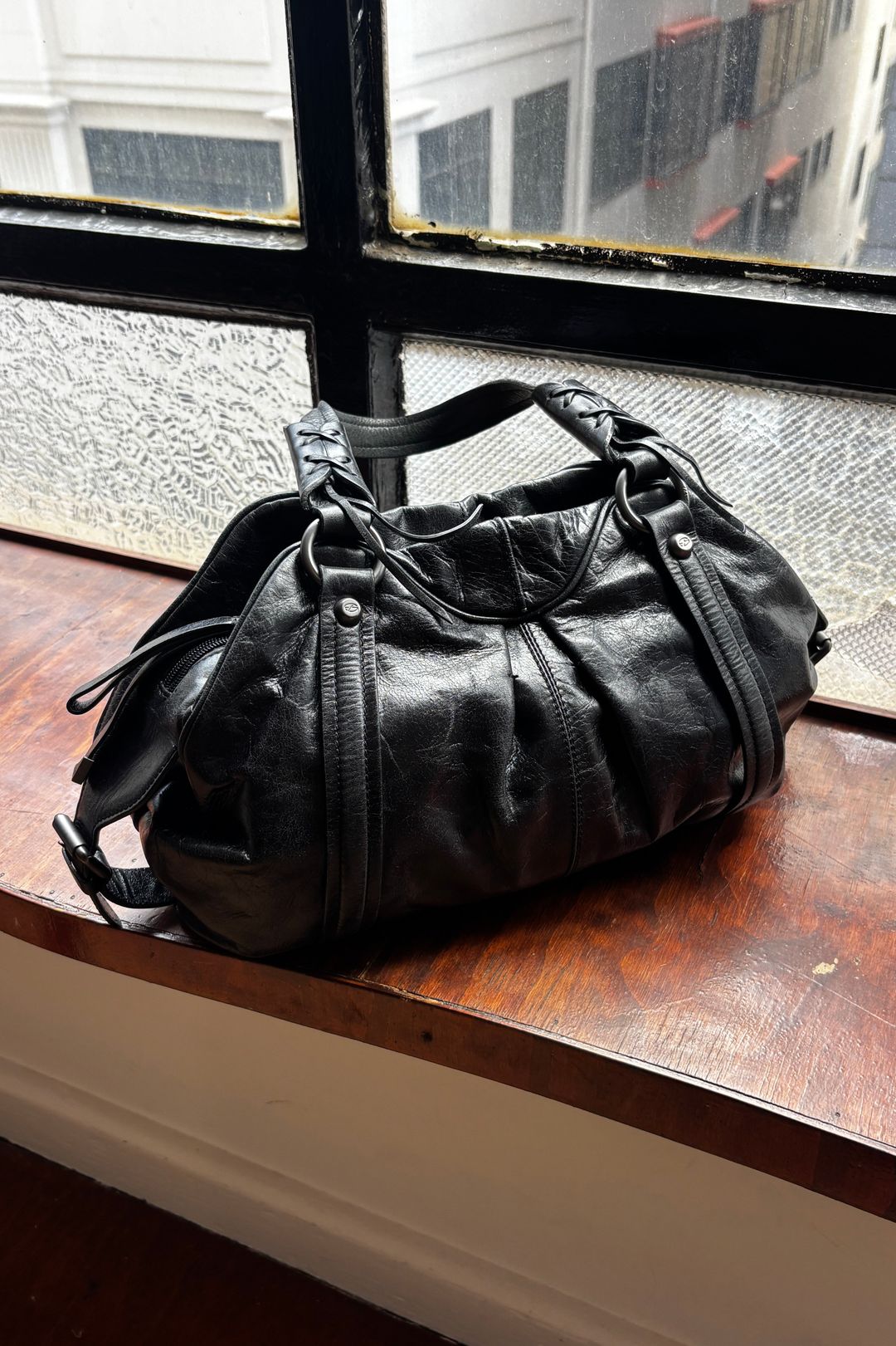 2000S FRANCESCO BIASIA LEATHER SHOULDER BAG by DESCRY in size ONE SIZE from BAGS category