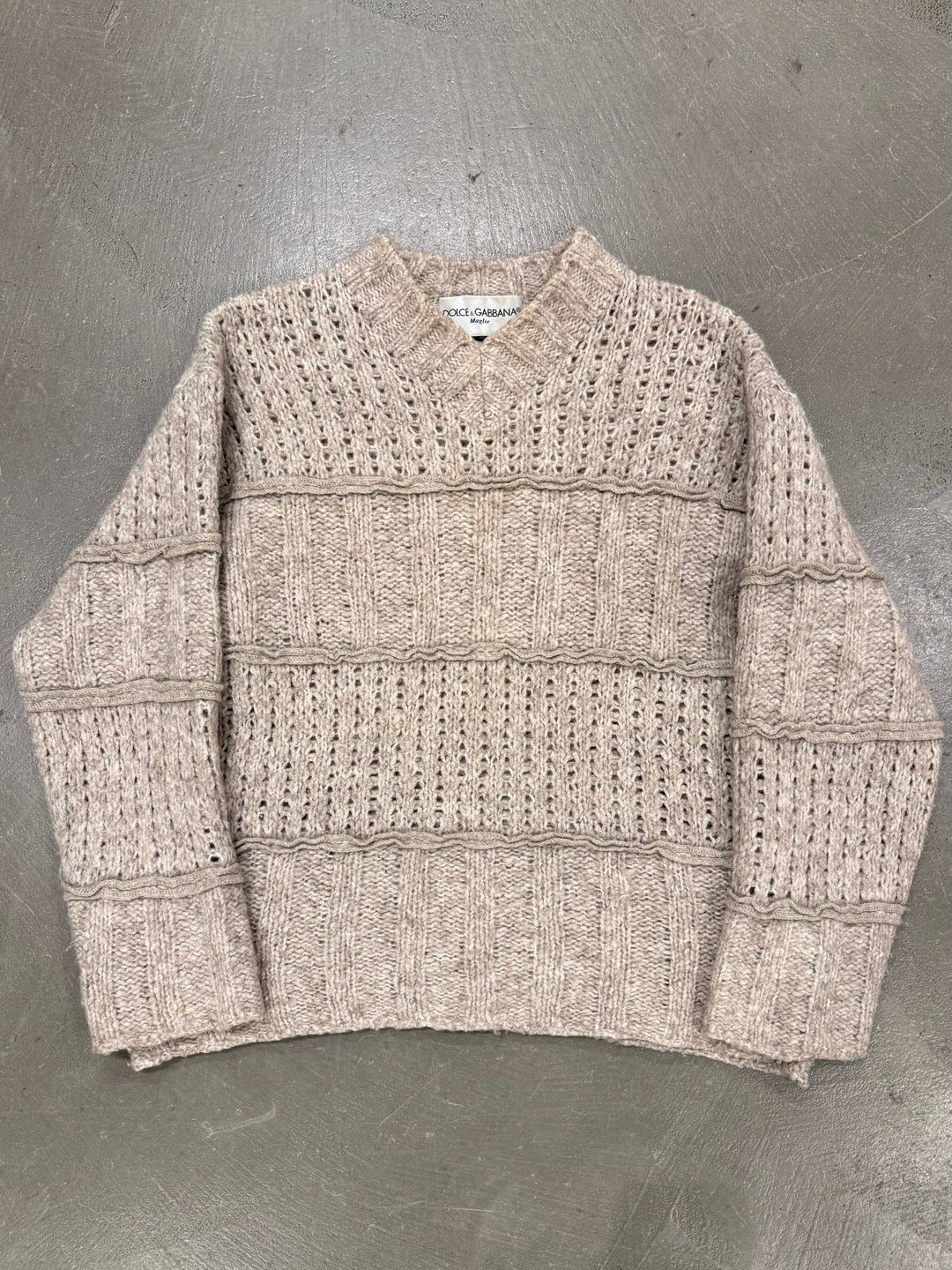 1990s Dolce & Gabbana le maglie patchwork knit by DOLCE & GABBANA in size EU 44 from KNITWEAR category