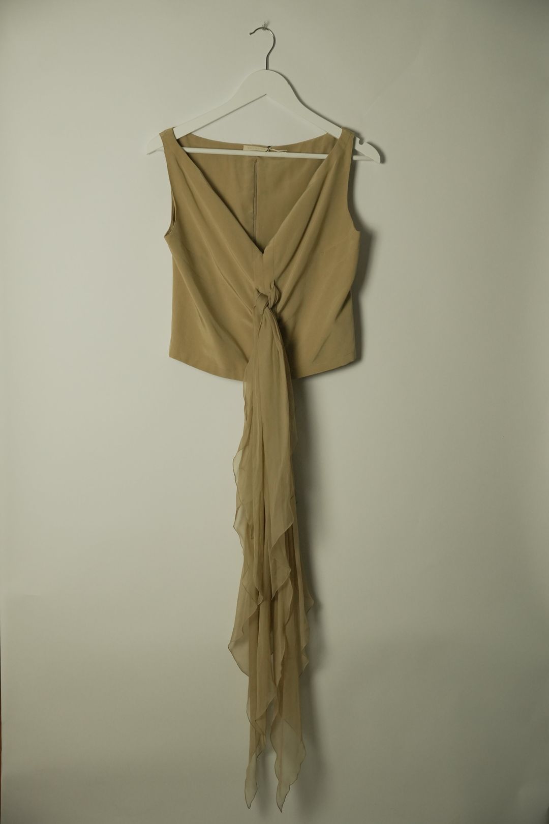 Valentino Boat Neck Keyhole Silk Double Bow Drape Top by VALENTINO in size S from TOPS category