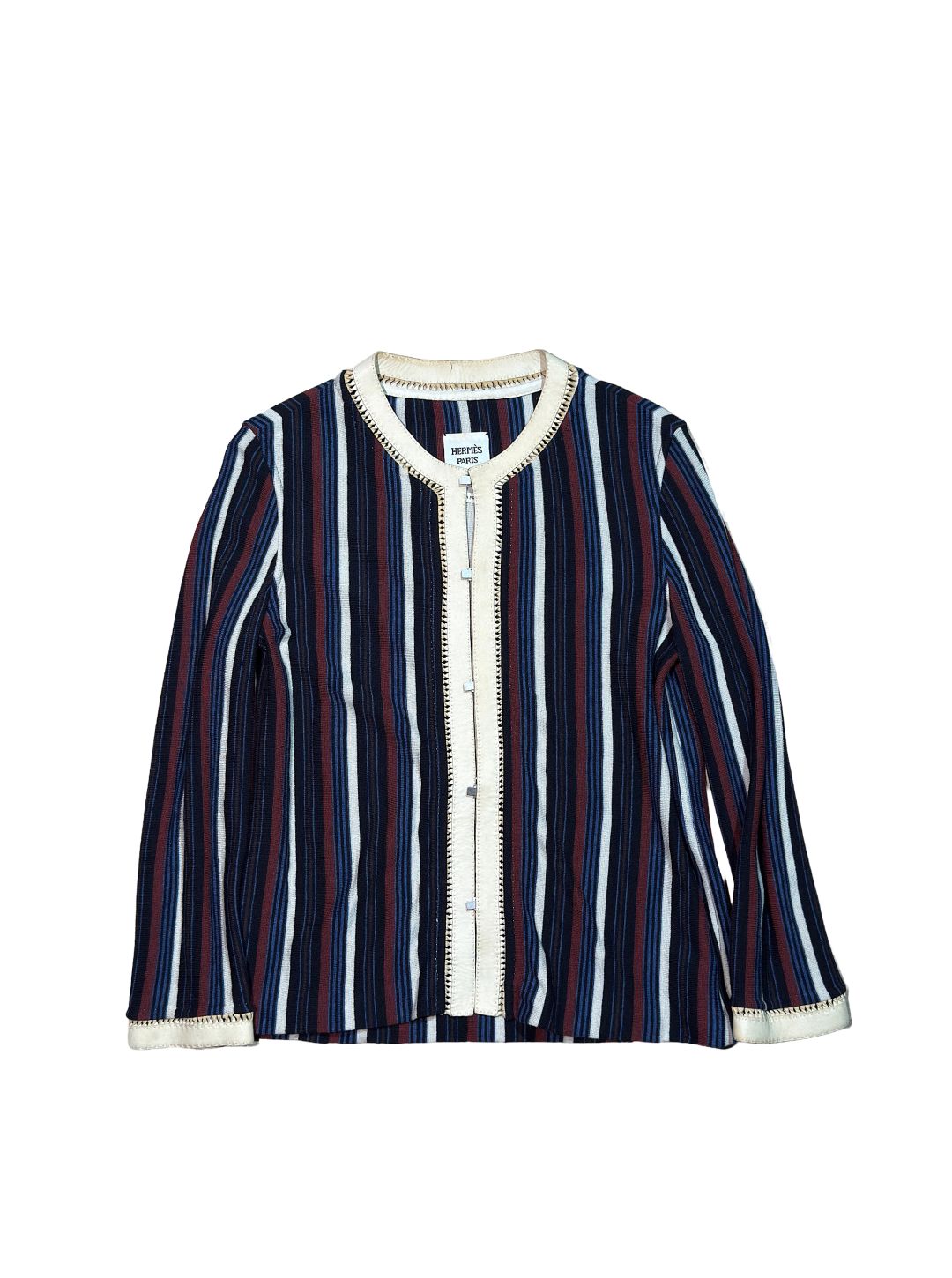 Hermès by Jean Paul Gaultier Striped Cardigan by JEAN PAUL GAULTIER in size EU 38 from KNITWEAR category