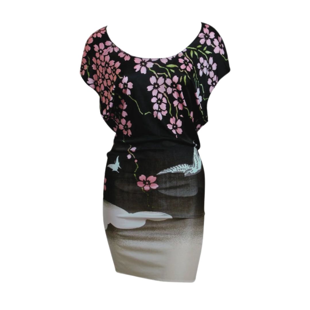 Gucci Spring Summer 2003 Runway Cherry Blossom Mini Dress by GUCCI in size M from DRESSES category