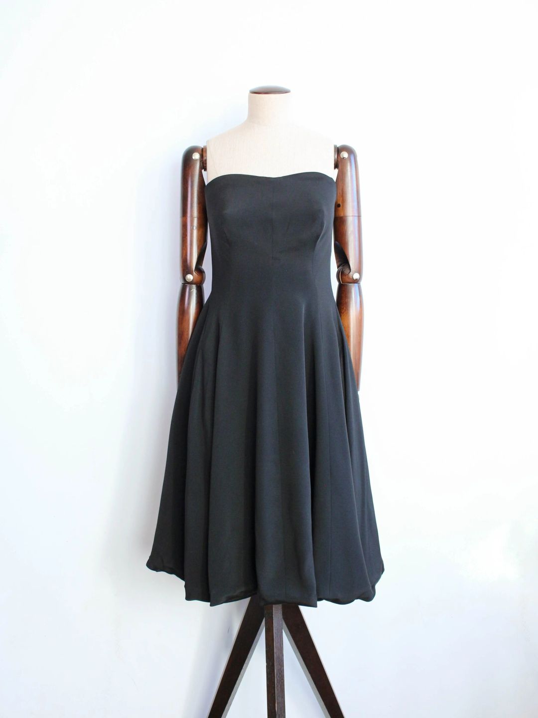 Yohji Yamamoto A/W07 Black Silk Bustier Dress by YOHJI YAMAMOTO in size XS from DRESSES category