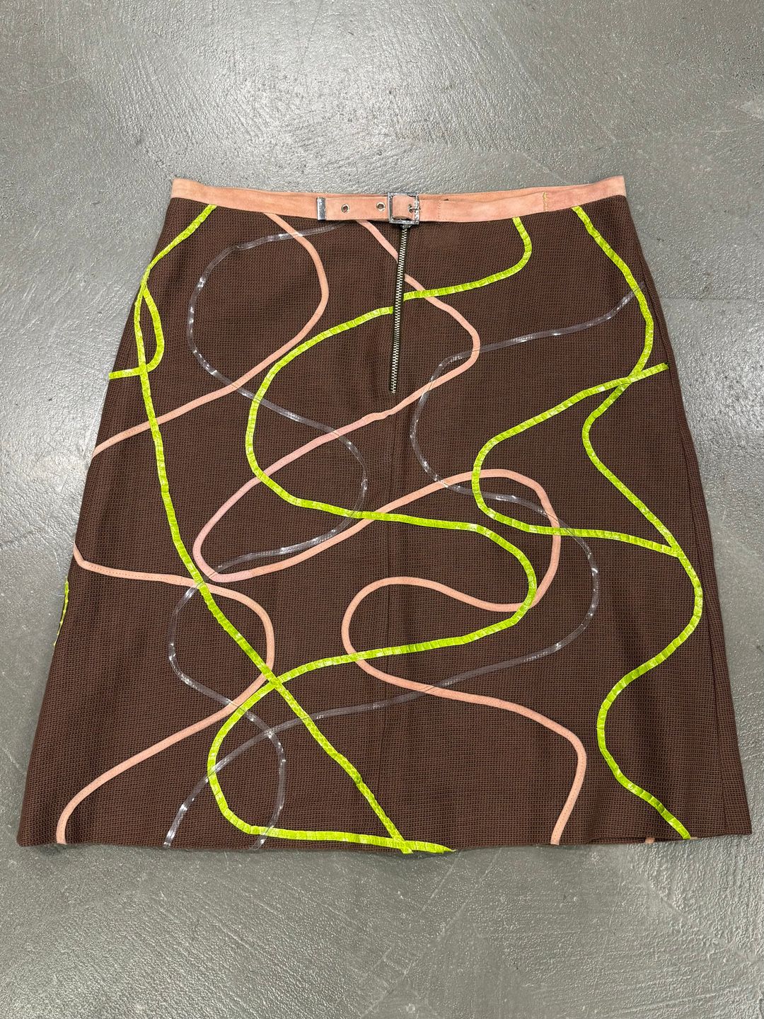 1990s Fendi snakeskin details midi skirt by FENDI in size IT 42 from SKIRTS category