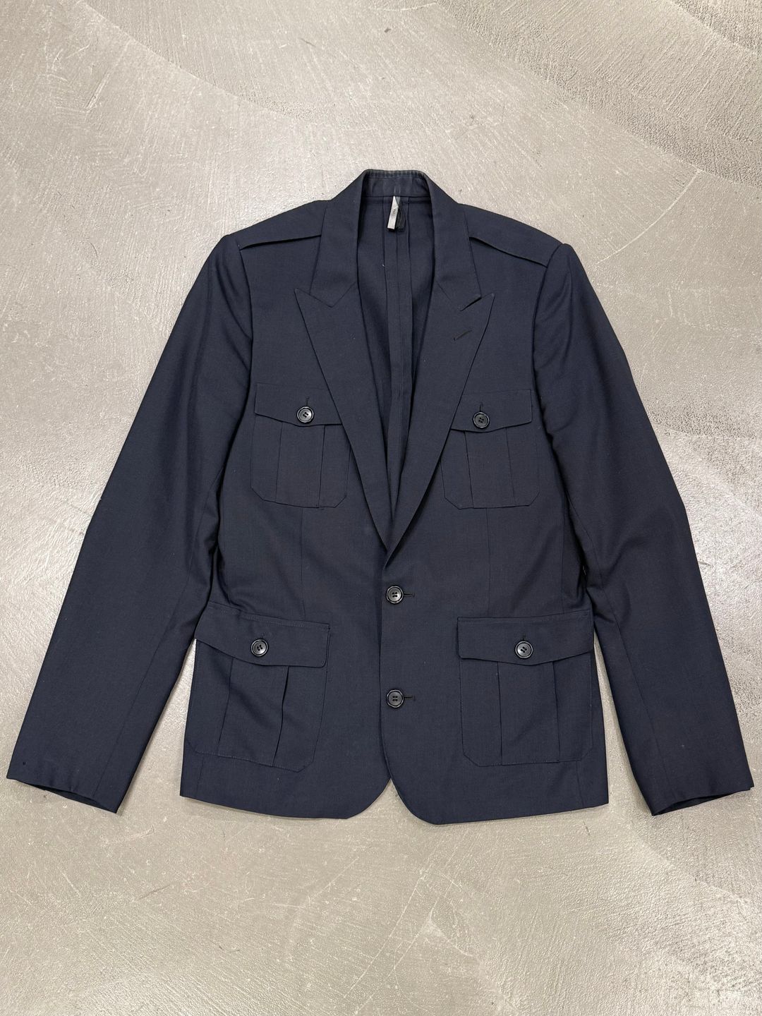 S/S2006 Dior by Hedi Slimane multi-pocket tailored military jacket by DIOR in size ONE SIZE from COATS & JACKETS category