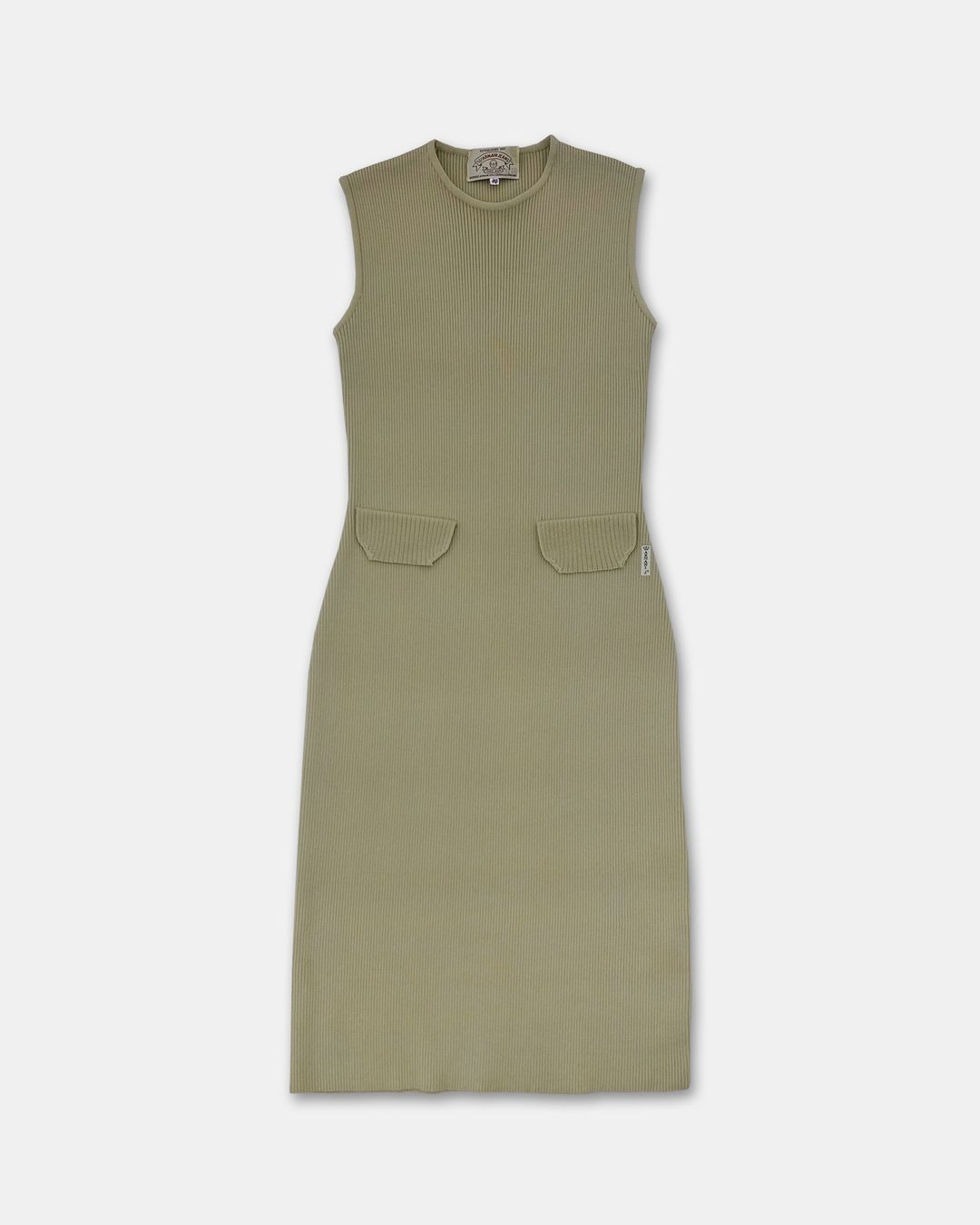 Armani Jeans 1990s Figure-Hugging Knit Tank Dress Beige by Emporio Armani in size S from DRESSES category