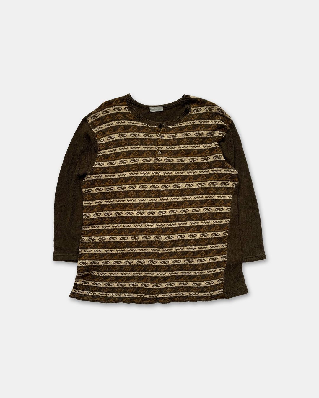 Comme des Garçons Homme AW1997 Asymmetrical Knit Sweater Brown by COMME DES GARÇONS in size M from KNITWEAR category