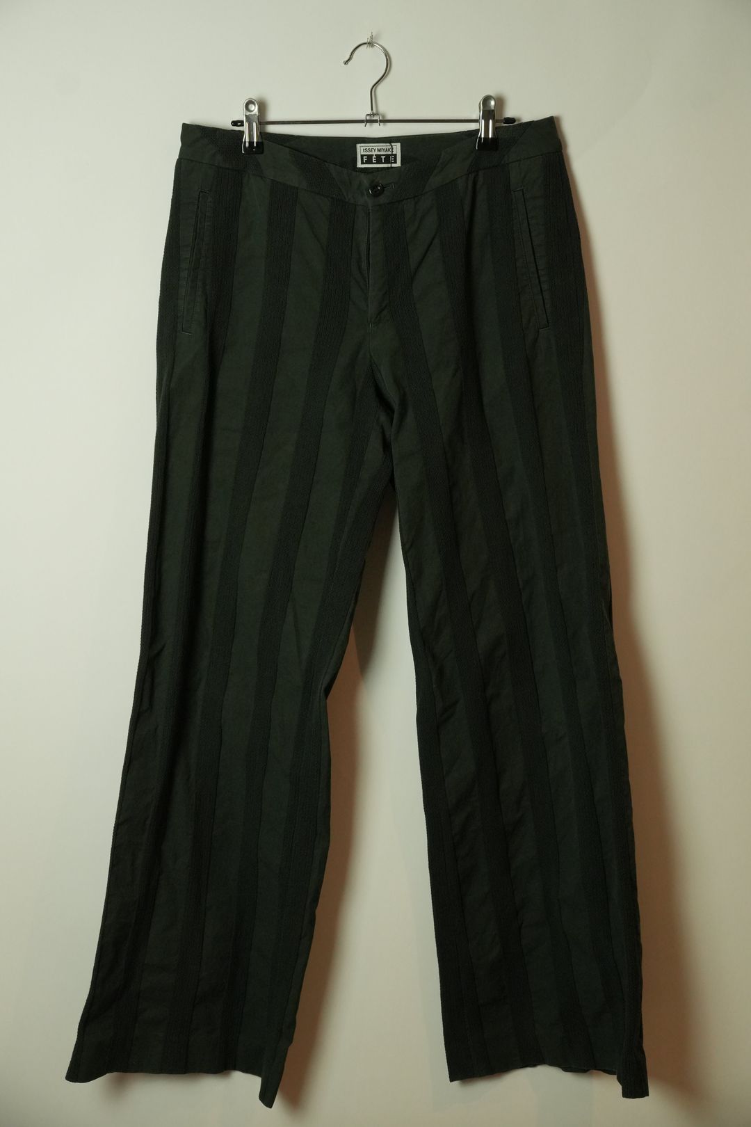 Issey Miyake Stripe Vertical Wide Leg Pants by ISSEY MIYAKE in size M from TROUSERS category