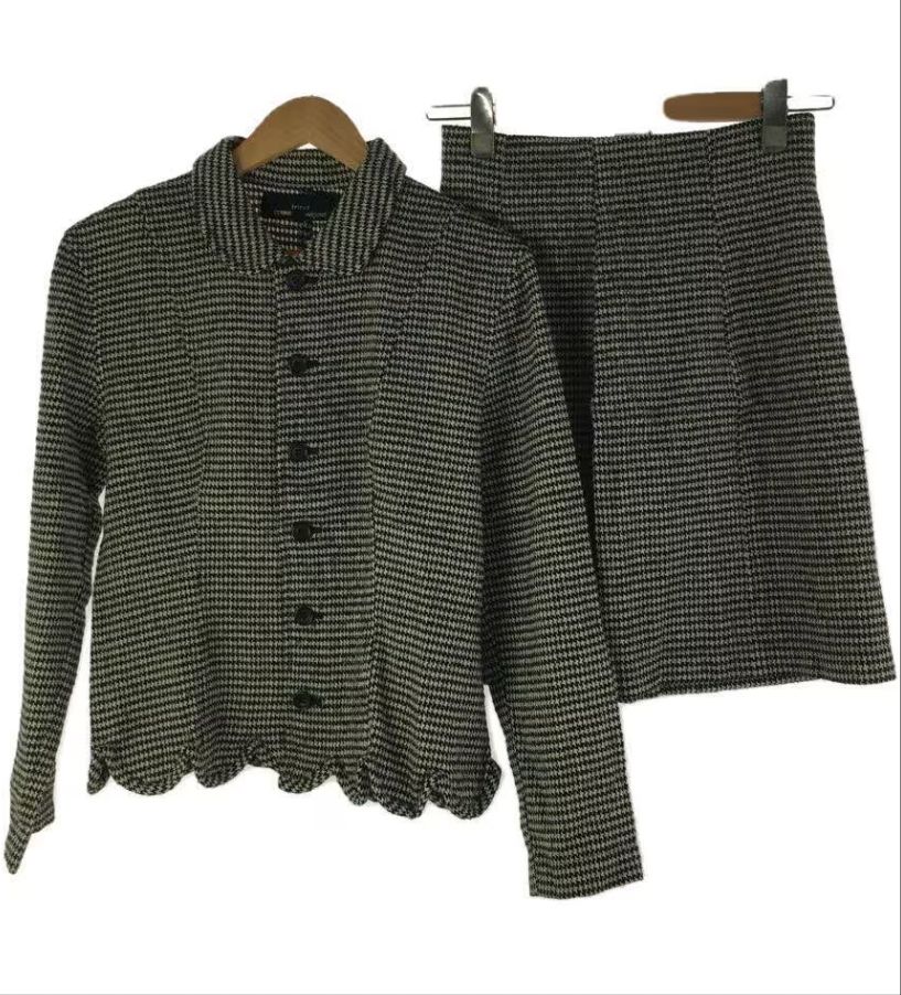 Tricot Comme Des Garcons Wool Houndstooth Top Skirt Suit Set by COMME DES GARÇONS in size S from SUITS category