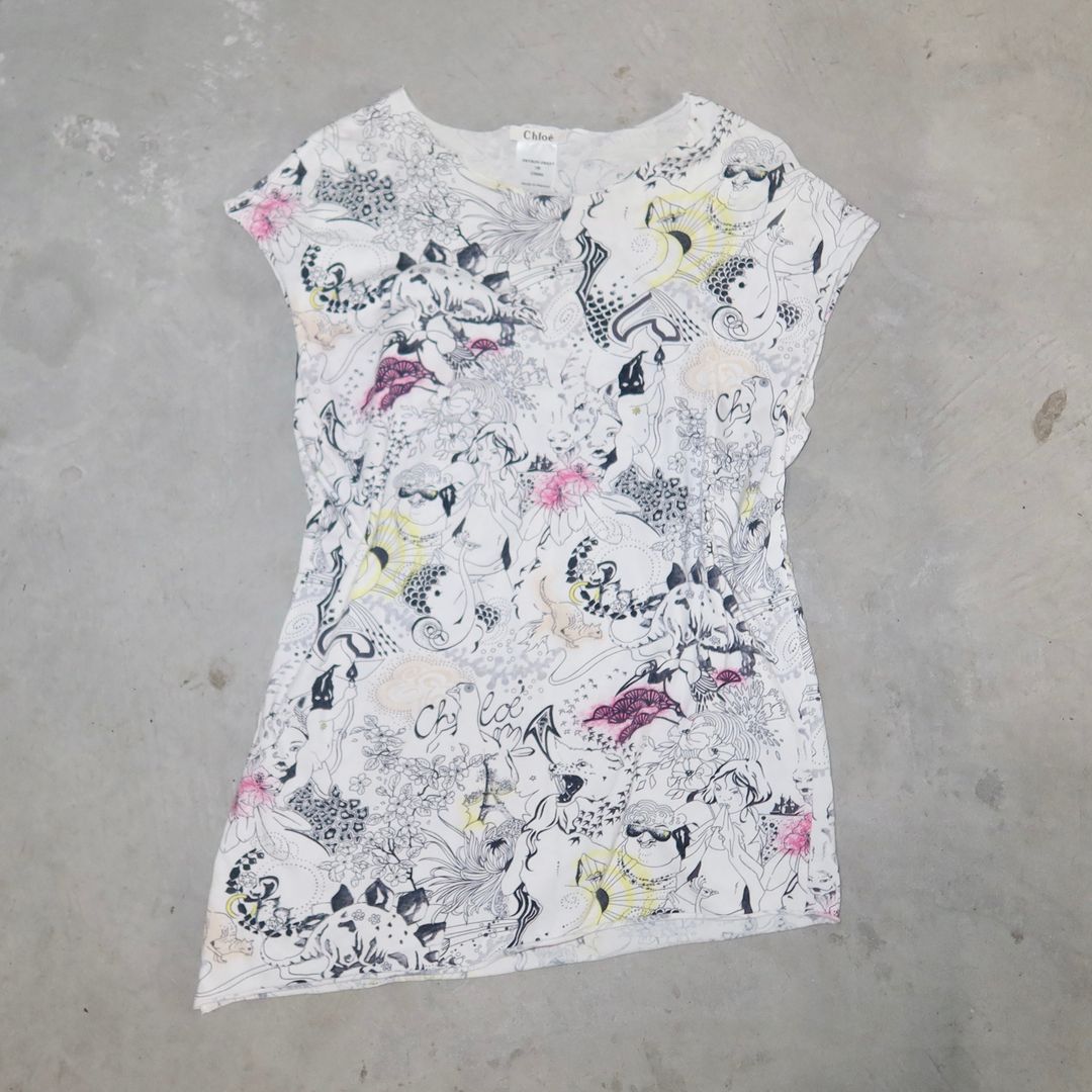 Chloé SS2002 Graphic Tee by Chloé in size XS from TOPS category