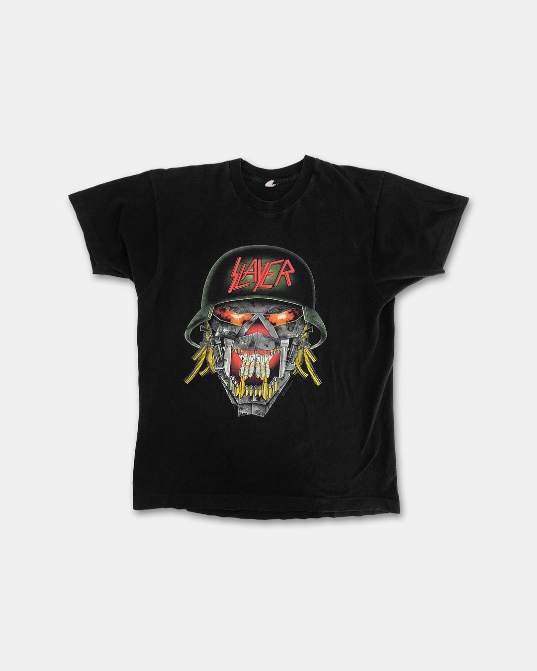 Vintage 1991 Slayer Decade of Aggression Band Single Stitch T-Shirt Black by Vintage in size ONE SIZE from TOPS category