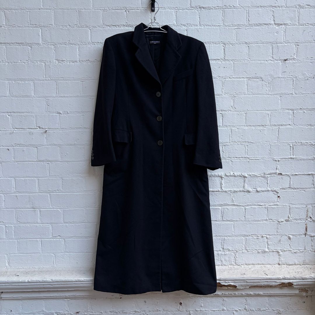 Giorgio Armani Long Wool Coat by GIORGIO ARMANI in size M from COATS & JACKETS category