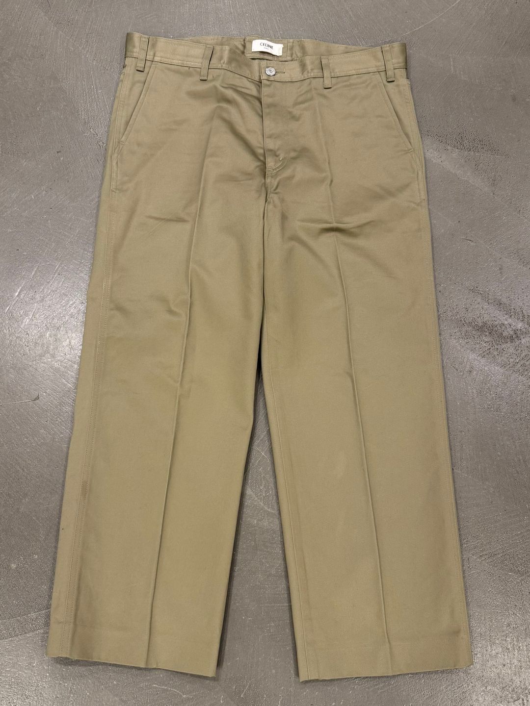 2000s Celine wide-leg cotton chinos by CÉLINE in size W33 from TROUSERS category