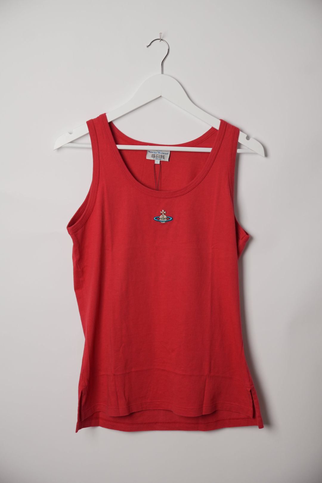 Vivienne Westwood MAN Red Orb Logo Tank by VIVIENNE WESTWOOD in size L from TOPS category