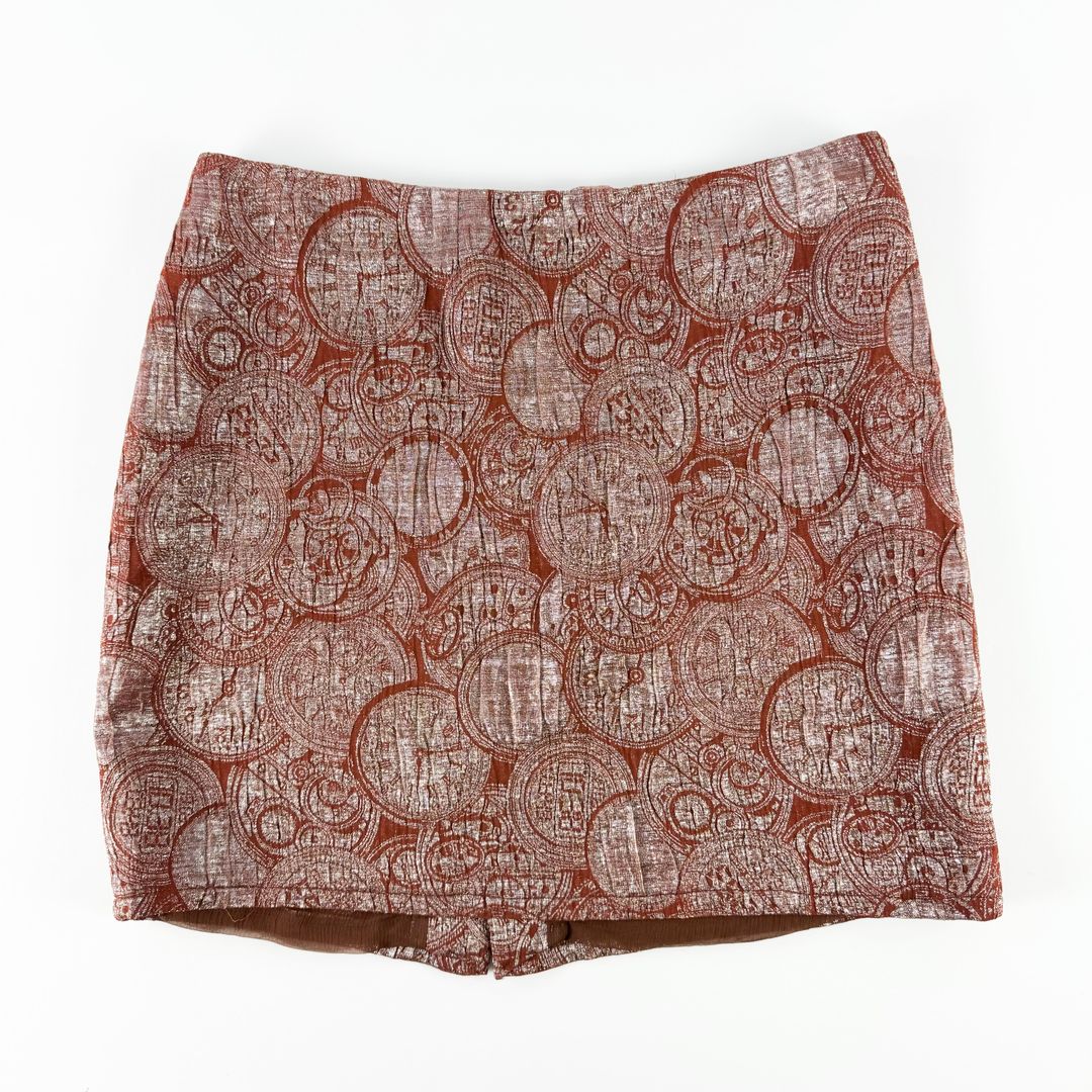 Jean Paul Gaultier Silver Clocks Mini Skirt by JEAN PAUL GAULTIER in size M from SKIRTS category