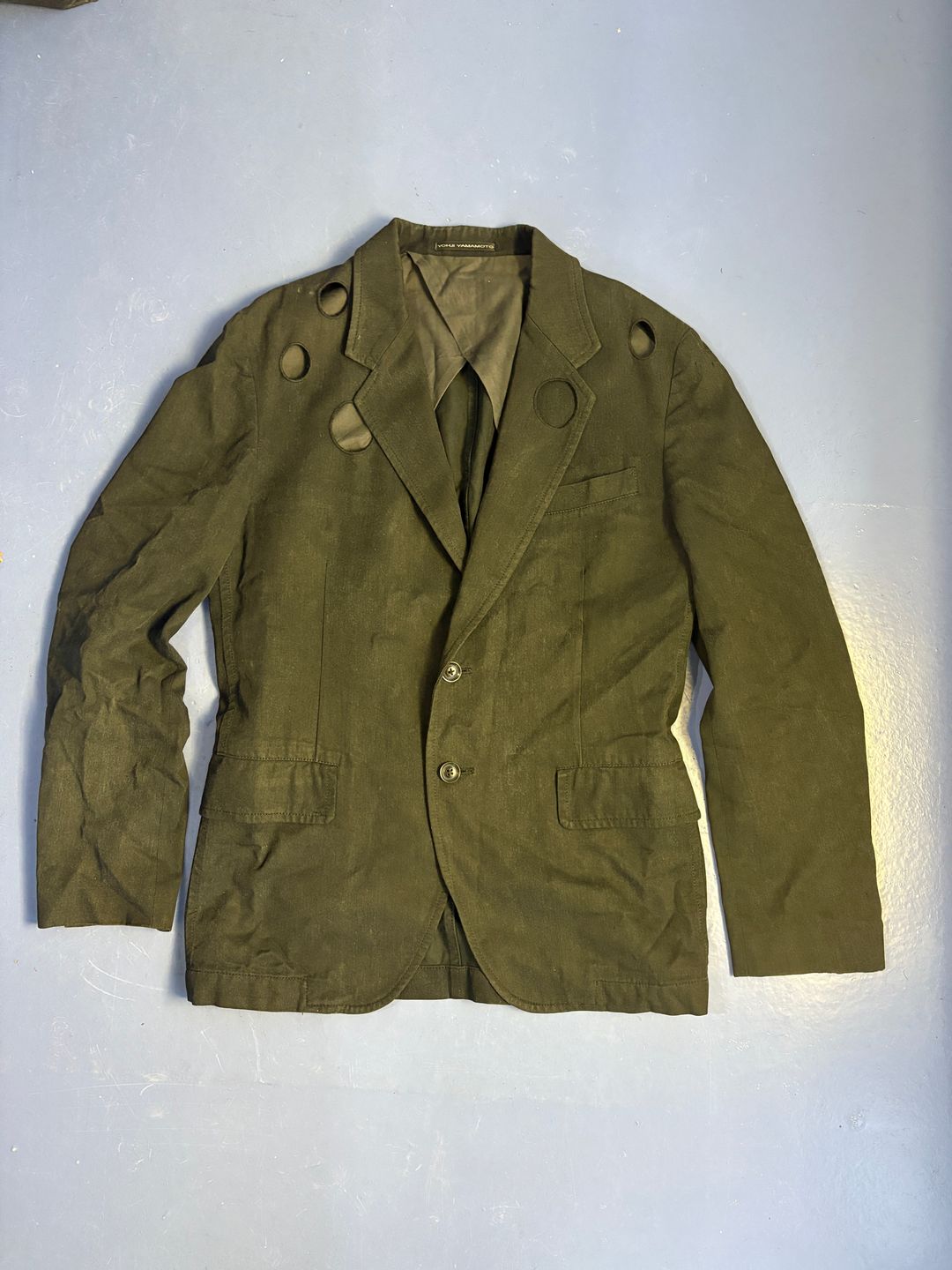 Blazer w/ Circular Cut-Outs by Y'S in size ONE SIZE from COATS & JACKETS category