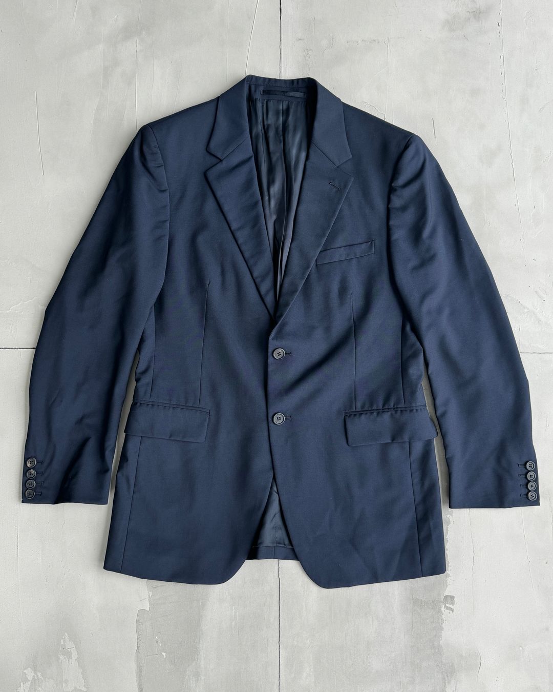 PRADA WOOL & MOHAIR NAVY BLAZER - M/L by PRADA in size M from COATS & JACKETS category