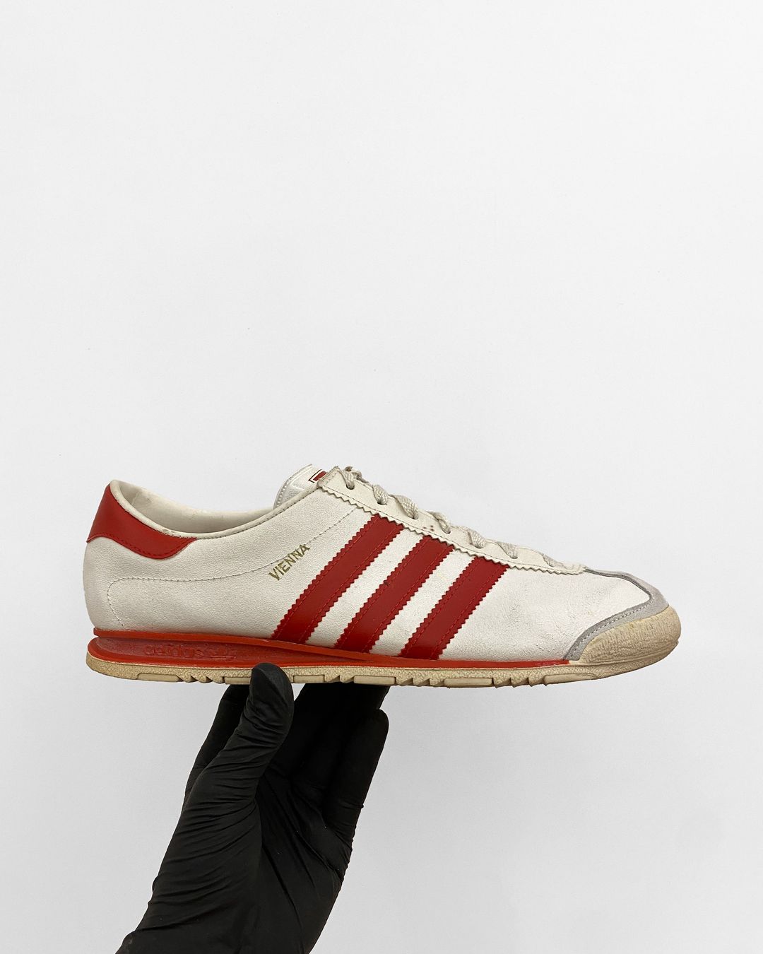 Adidas 1970s Made in West-Germany Vienna Sneaker White Red by ADIDAS in size EU 42 from SHOES category