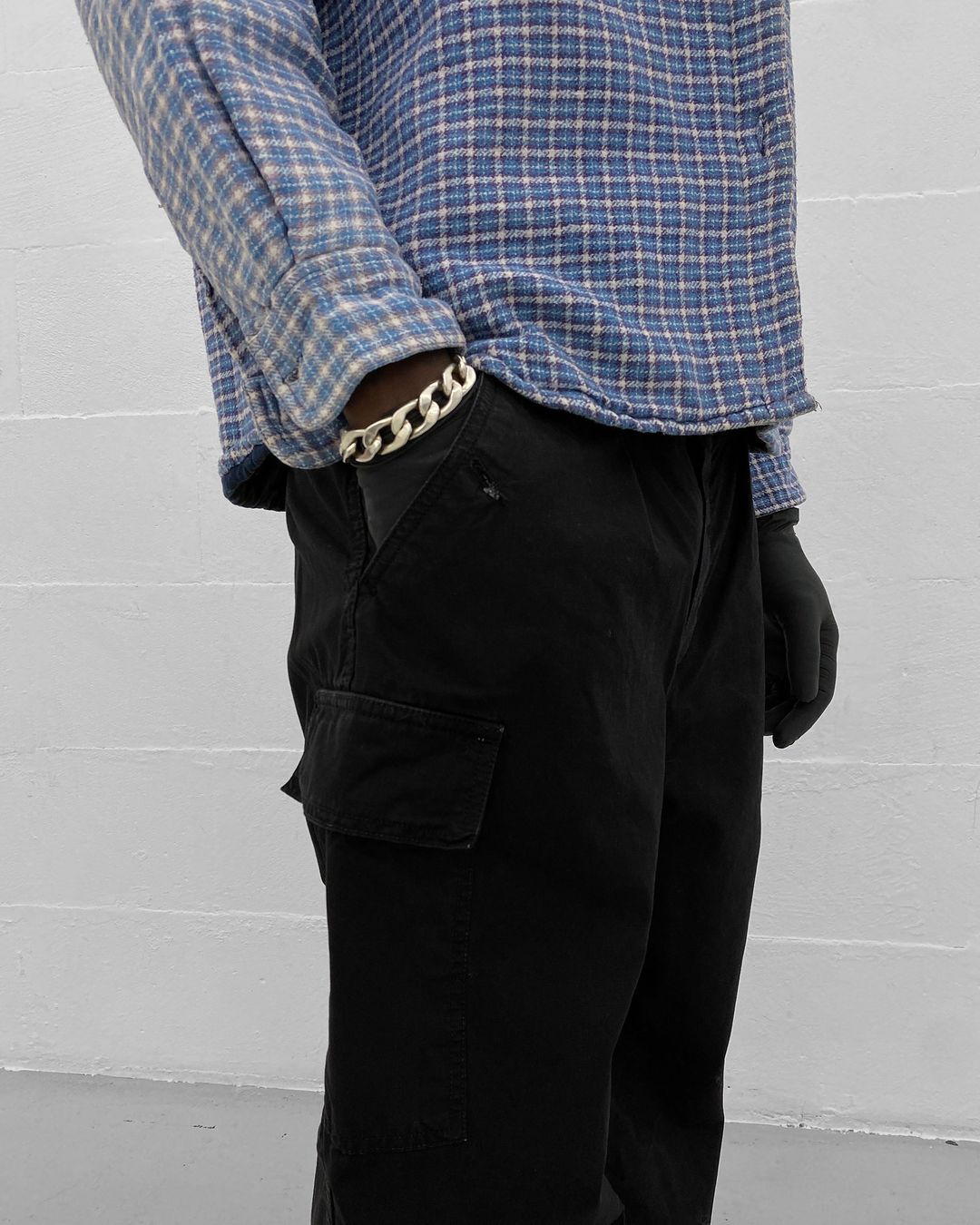 Vintage 1990s Ripstop Cargo Pants Black by Vintage in size W34 from TROUSERS category