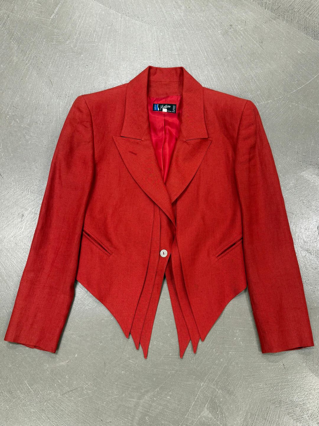 1990s Claude Montana asymmetric sculptural blazer by CLAUDE MONTANA in size FR 42 from COATS & JACKETS category