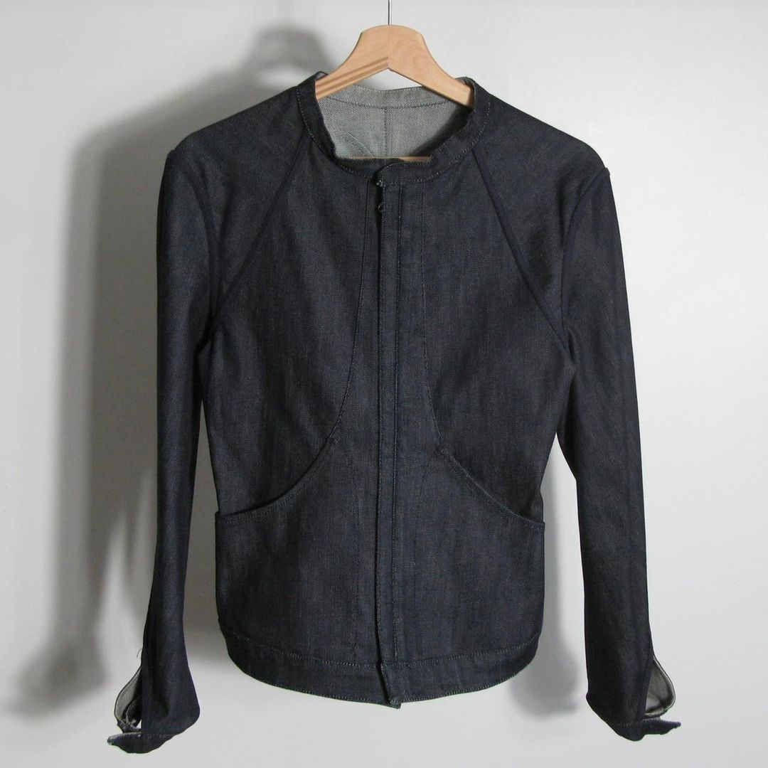 THREEasFOUR reversible denim articulated jacket by Three As Four in size ONE SIZE from COATS & JACKETS category