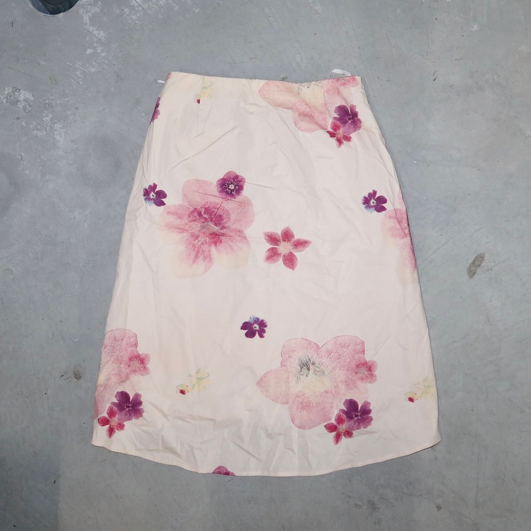 DKNY Flower Print Midi Skirt by DKNY in size AU/UK 8 from SKIRTS category