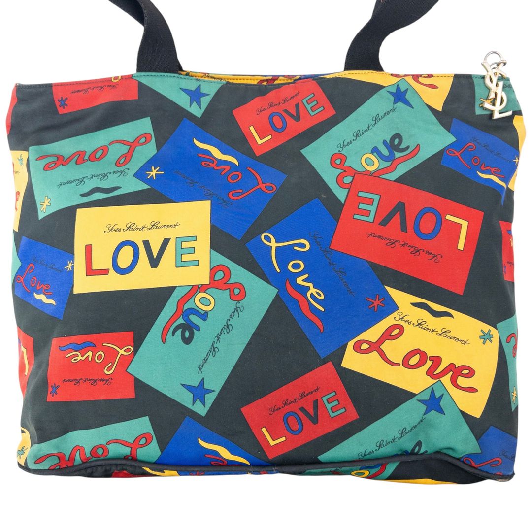 Vintage 90s YSL Yves Saint Laurent Love Pattern Shoulder Bag by YVES SAINT LAURENT in size ONE SIZE from BAGS category