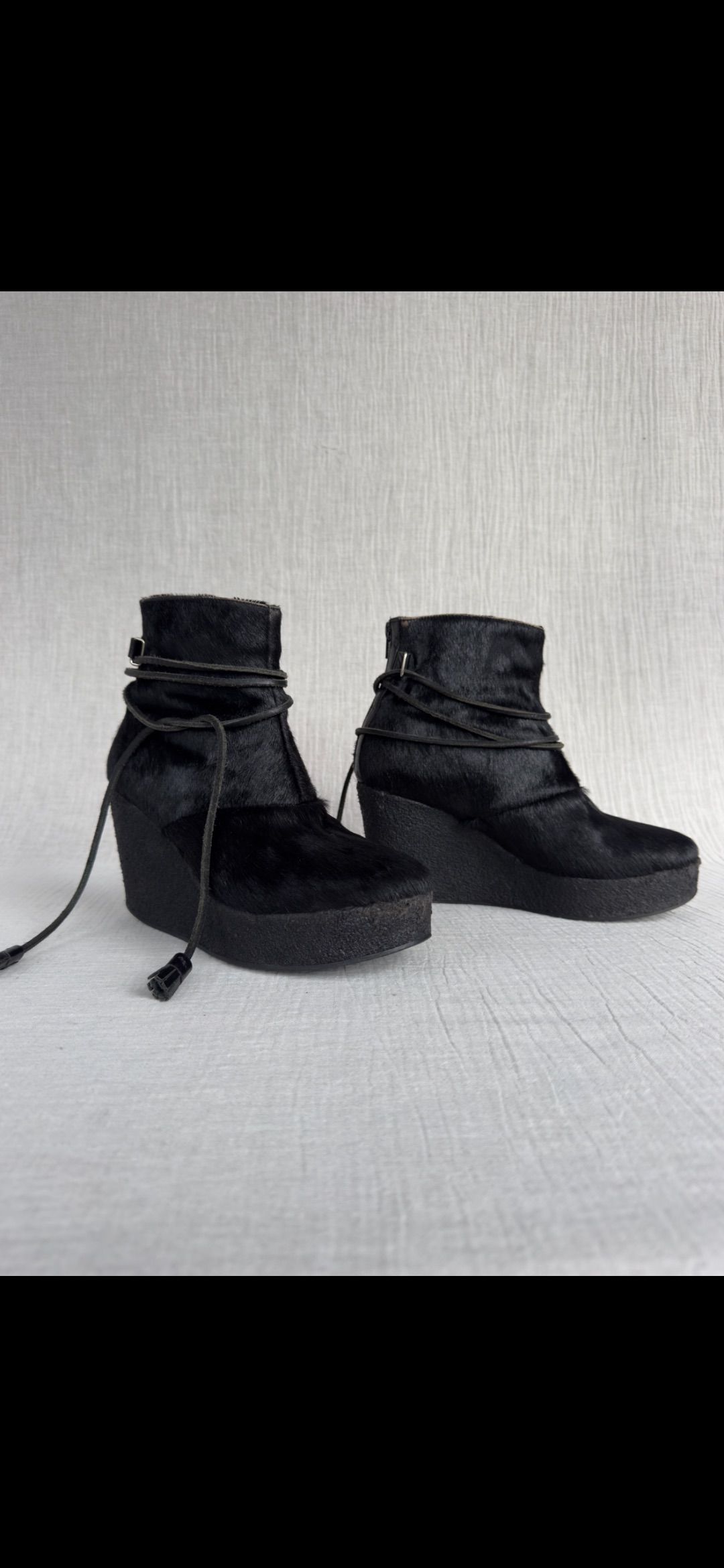 A/W 2005 Ponyhair platform wedges  by MARITHE AND FRANCOIS GIRBAUD in size EU 40 from SHOES category