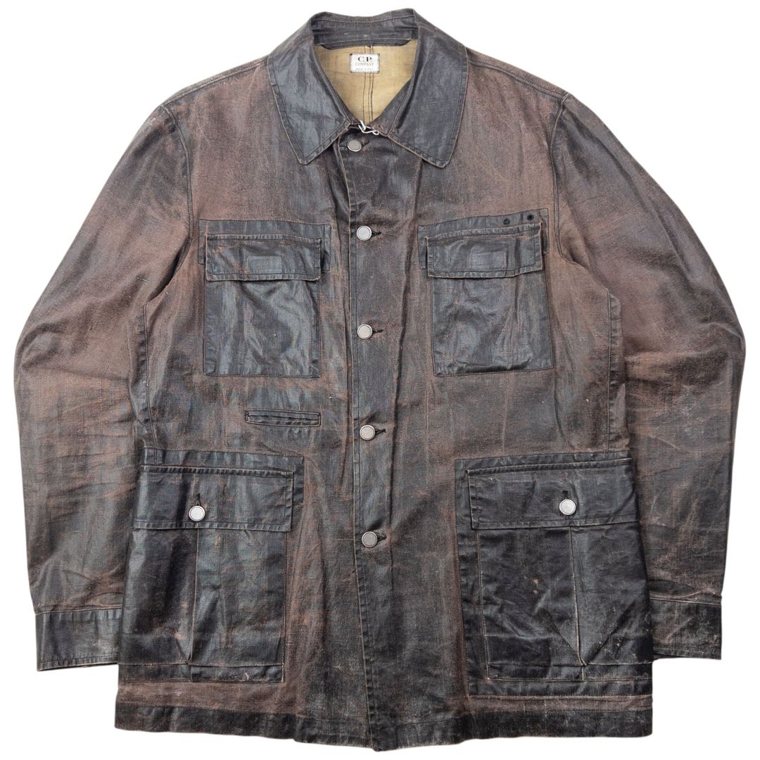 Vintage 2002 CP Company Spalmatura Linen Button Up Jacket Size XL by C.P. COMPANY in size XL from COATS & JACKETS category