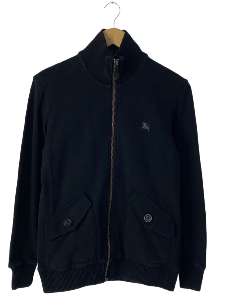 Burberry Black Label Cotton Knit Zip Track Jacket w Pockets by BURBERRY in size S from COATS & JACKETS category
