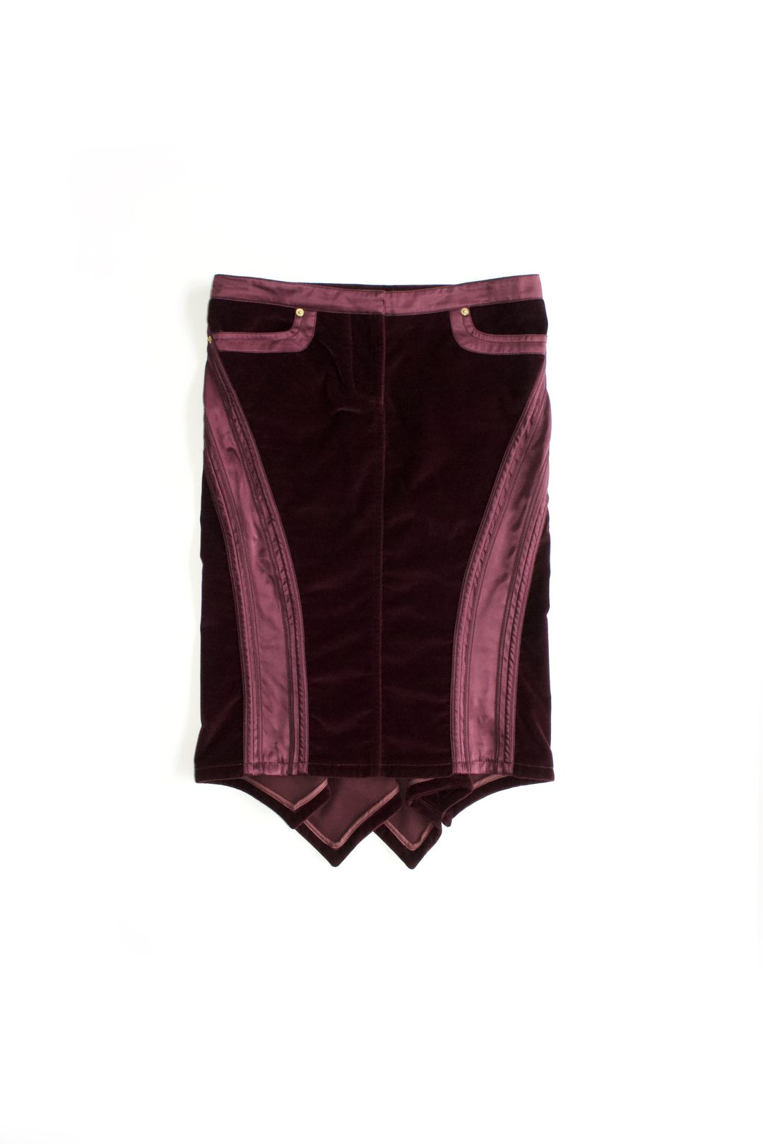 Roberto Cavalli FW 2004 purple velvet skirt by ROBERTO CAVALLI in size M from SKIRTS category