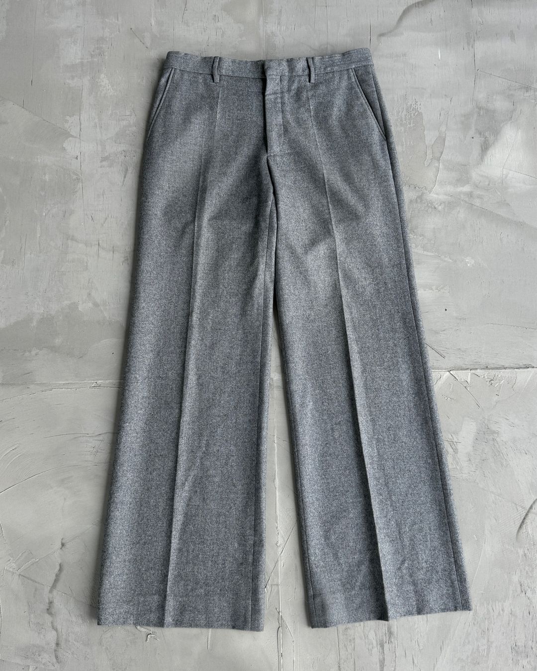 Miu Miu Wide Leg Grey Wool Suit Trousers - W30" by MIU MIU in size W30 from TROUSERS category
