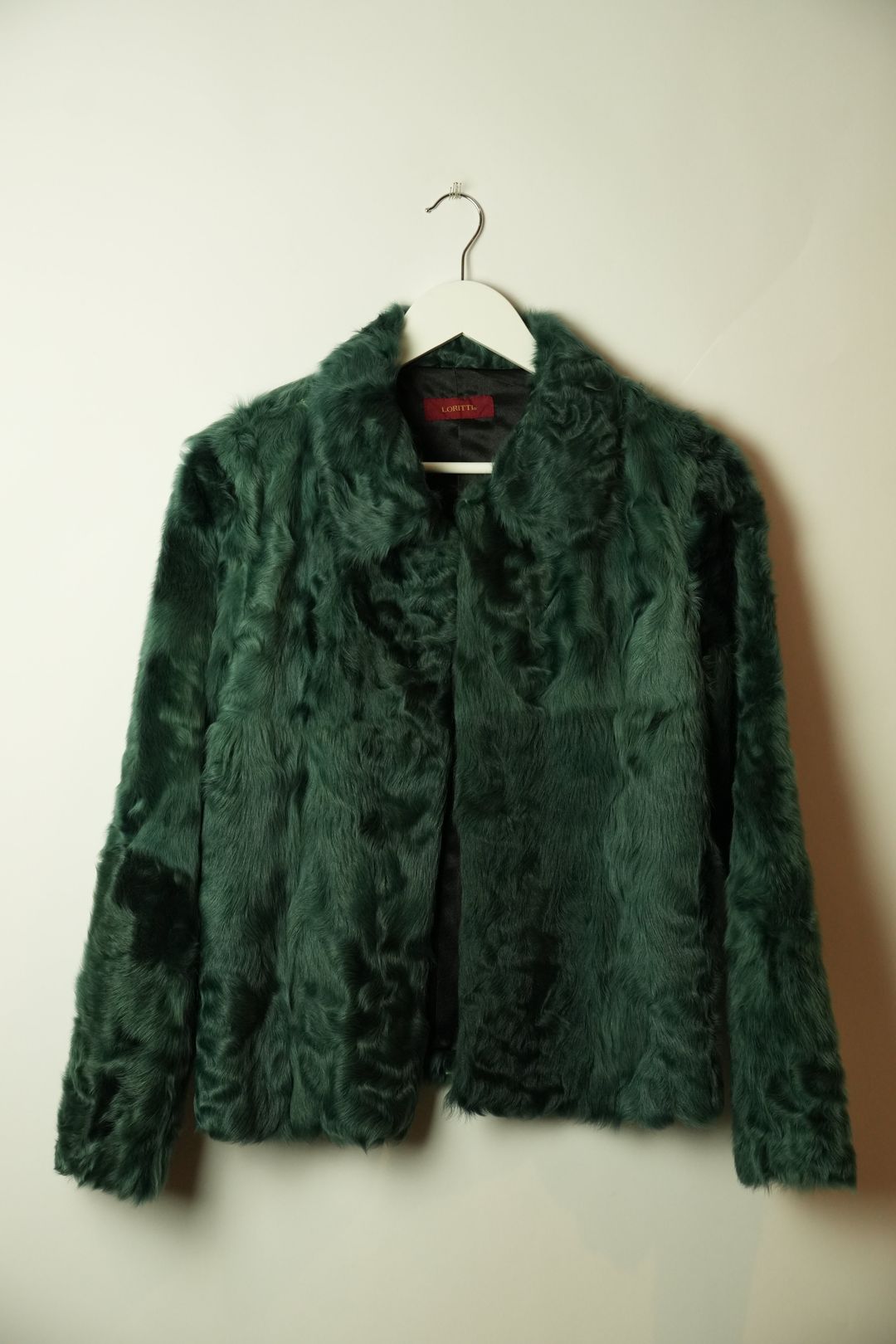 Loritti Green Lamb Leather Fur Jacket by VENDOR-UNKNOWN in size AU/UK 8 from FURS category
