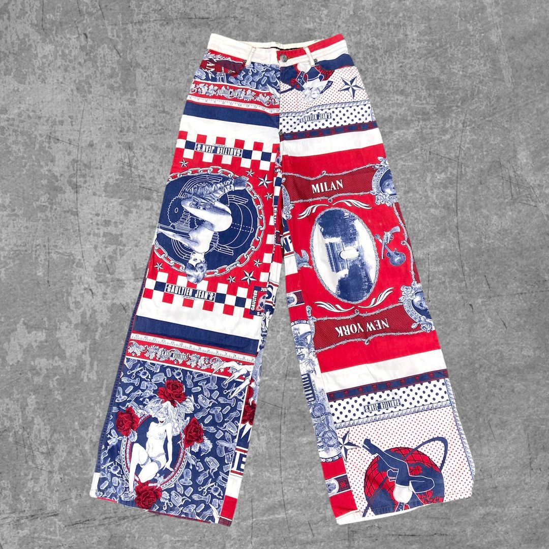 JEAN PAUL GAULTIER SS94 PIN-UP GIRLS TROUSERS by JEAN PAUL GAULTIER in size ONE SIZE from TROUSERS category