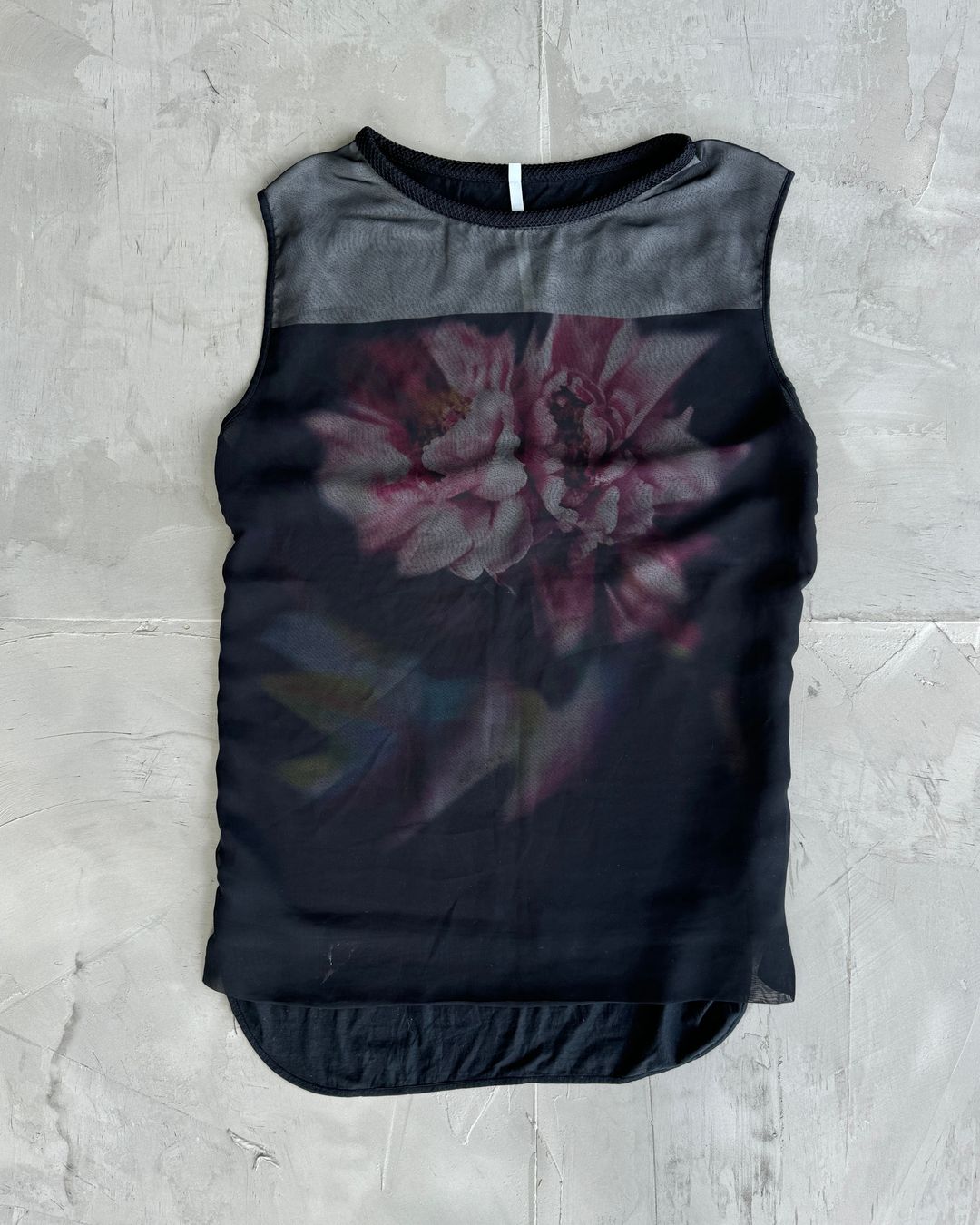 Cop Copine Flower Mesh Overlay Top by Cop Copine in size L from TOPS category