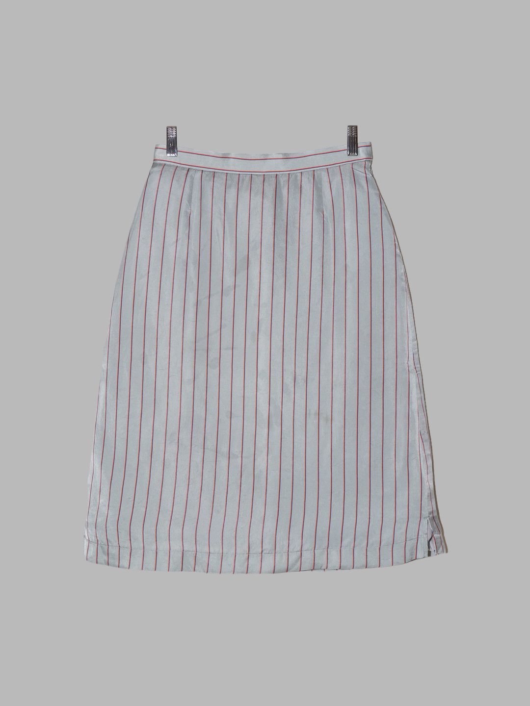 Junya Watanabe Comme des Garcons AW1999 striped silver cupra down skirt - M by COMME DES GARÇONS in size M from SKIRTS category