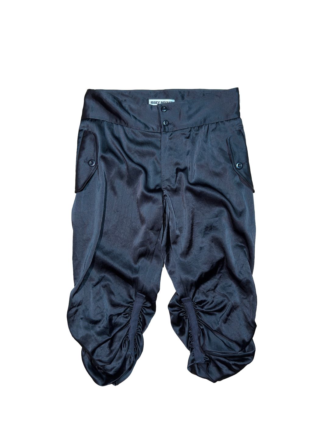 Issey Miyake SS 2006 Satin Capris with Knee Gathering by ISSEY MIYAKE in size S from SHORTS category