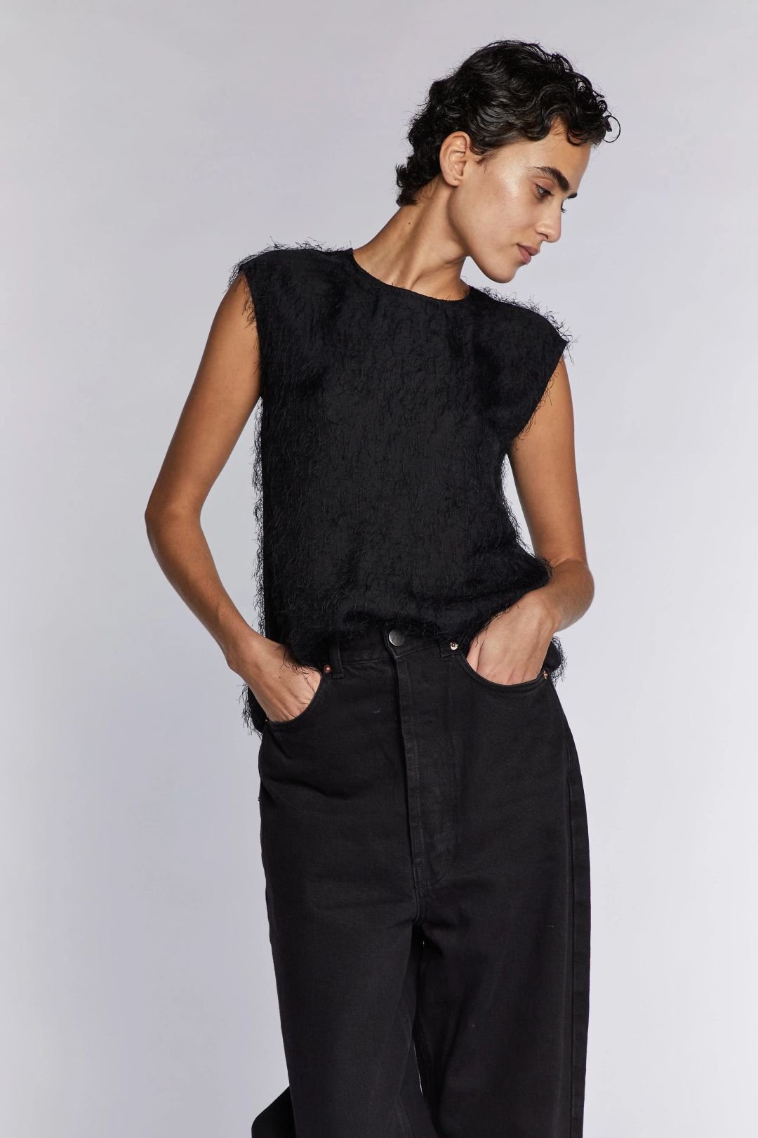 Céline by Phoebe Philo Black Silk Top 2010s by Phoebe Philo in size FR 36 from TOPS category
