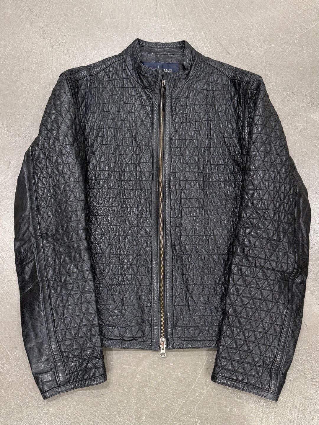 2000s Armani quilted diamond leather jacket by GIORGIO ARMANI in size ONE SIZE from COATS & JACKETS category
