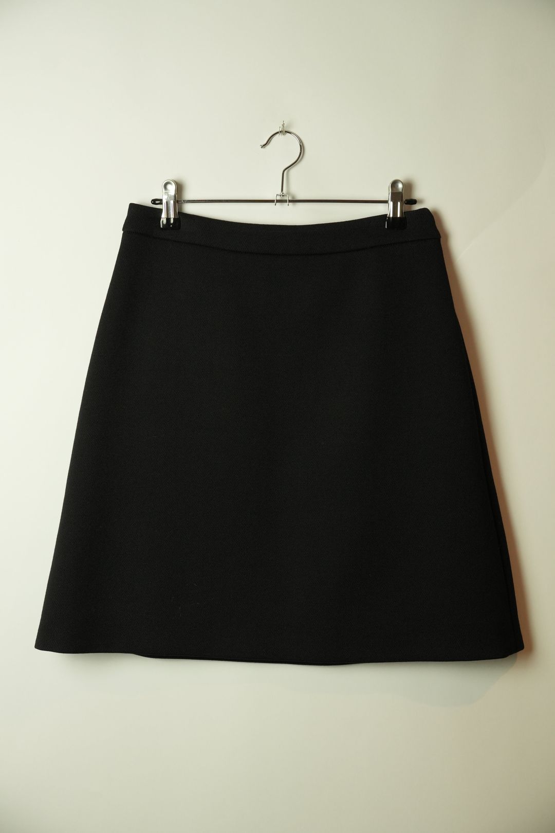 Miu Miu Black Mini Wool A Line Skirt by MIU MIU in size S from SKIRTS category