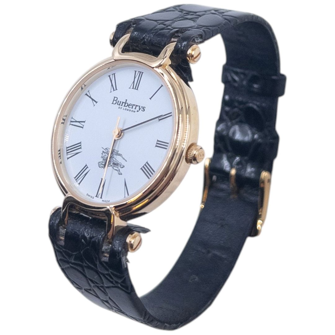 Vintage 90s Burberry Leather Watch by BURBERRY in size ONE SIZE from JEWELLERY & WATCHES category