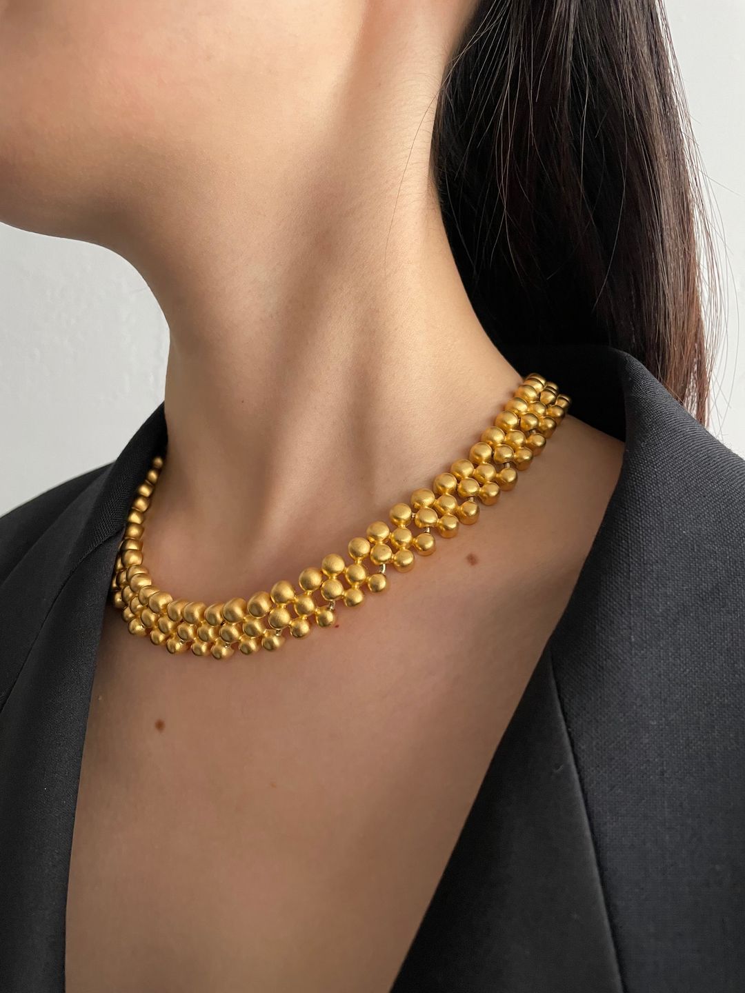 Givenchy 1980’s matte finish gold plated necklace choker vintage dead stock by GIVENCHY in size ONE SIZE from JEWELLERY & WATCHES category