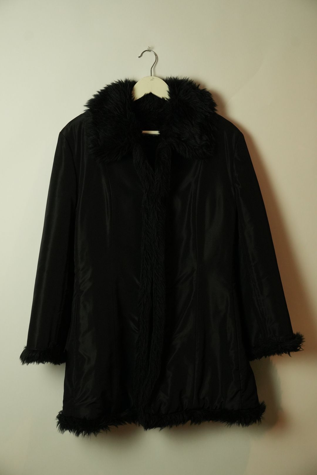 Tricot Comme Des Garcons Acrylic Fur Lined Black Coat AD1991 by COMME DES GARCONS in size S from COATS & JACKETS category