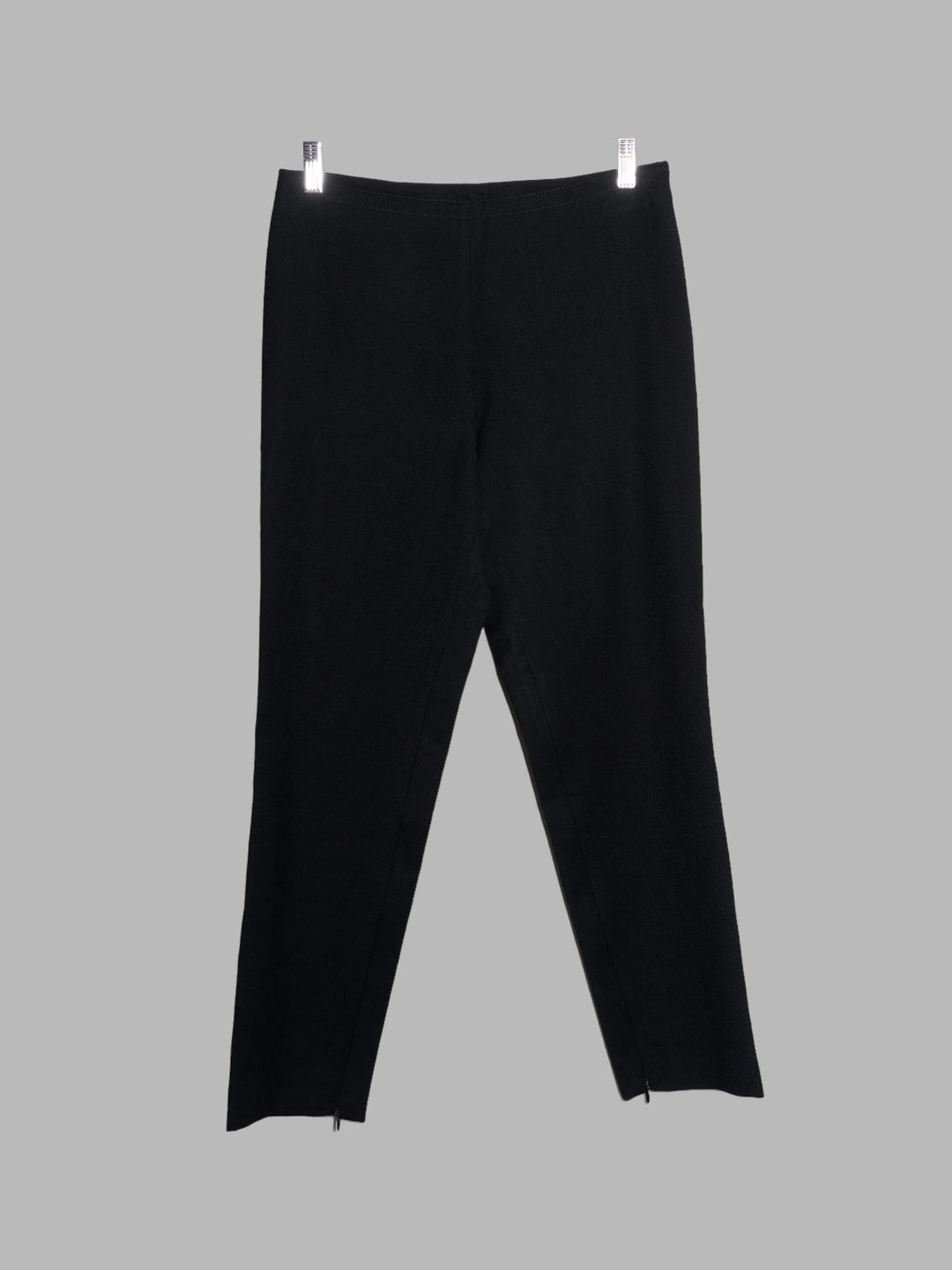 Dirk Bikkembergs 1990s 2000s black wool zipped cuff tapered trousers - size 42 by DIRK BIKKEMBERGS in size IT 42 from TROUSERS category