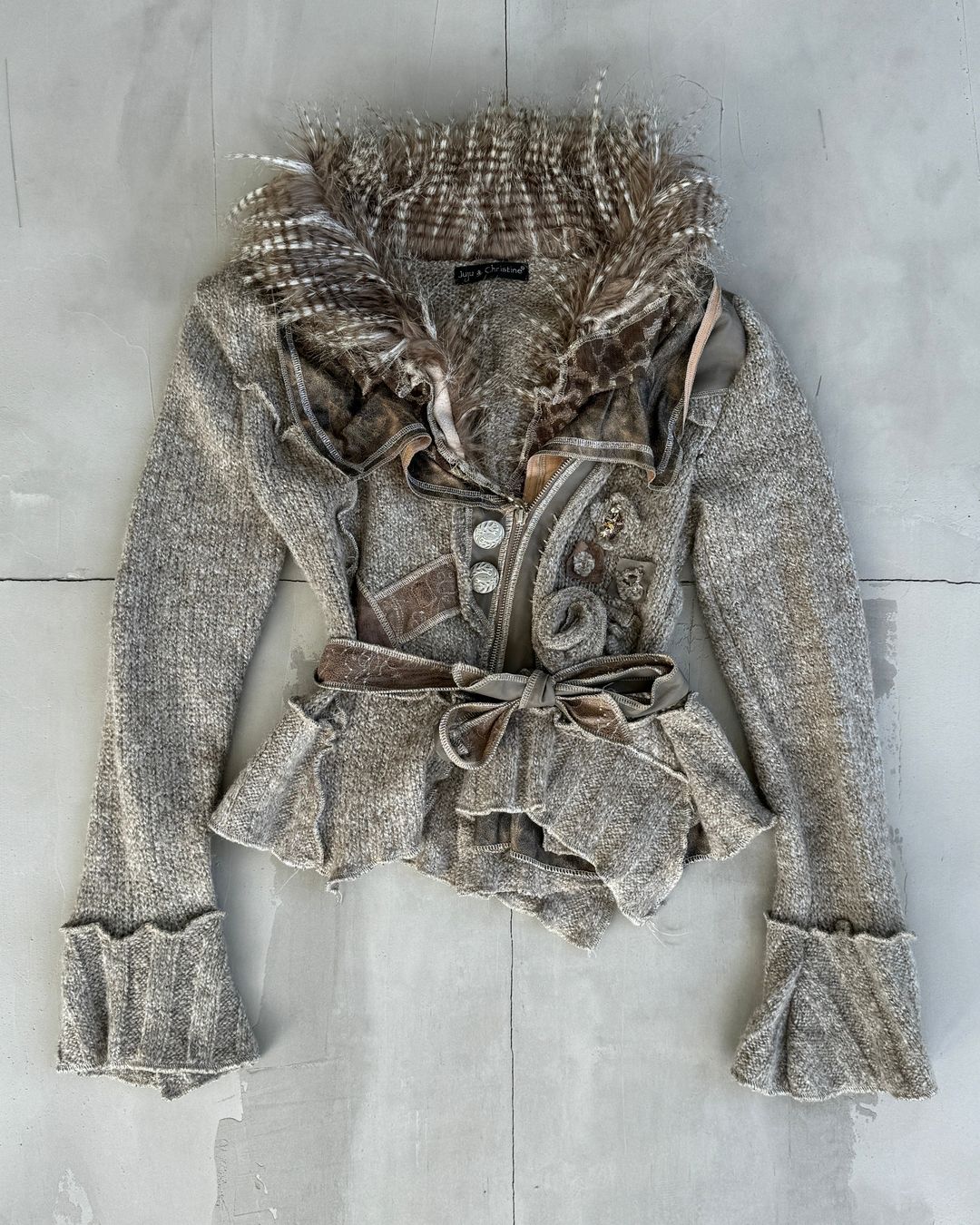 JUJU AND CHRISTINE ZIP UP FAUX FUR CARDIGAN JACKET - S/M by JuJu and Christine in size S from COATS & JACKETS category