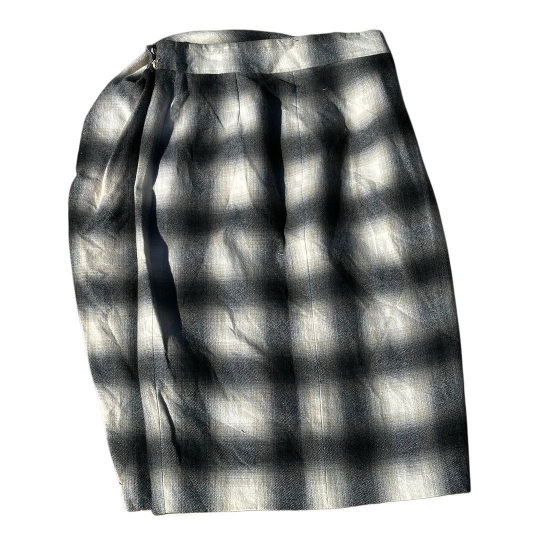 Gucci Wool Checkered Grey Pencil Wrap Skirt by GUCCI in size S from SKIRTS category